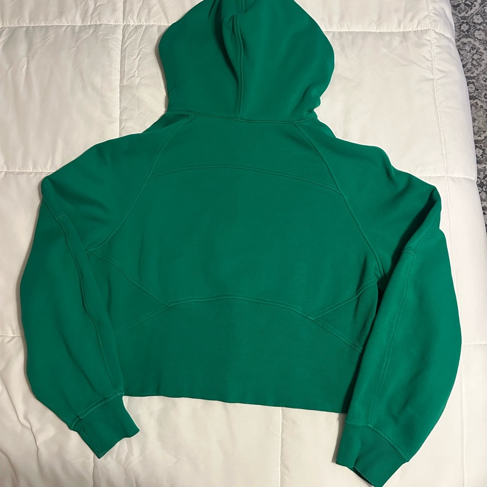 lululemon Scuba Hoodie Green Half-Zip with Notre Dame Irish Logo - Picture 2 of 4